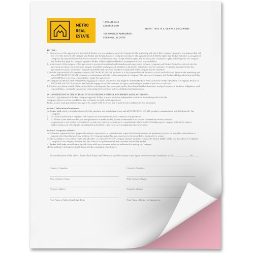 Revolution Digital Carbonless Paper, 8 1/2 X 11, White/pink, 5,000 Sheets/ct