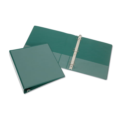7510012723231, ROUND RING BINDER, 11 X 8 1/2, 3" CAPACITY, GREEN