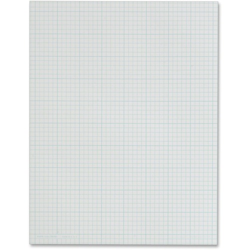 Cross Section Pads, 5 Squares, 8 1/2 X 11, White, 50 Sheets