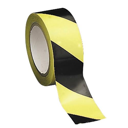 Aisle Marking Hazard Tape, 2"x108', Yellow/Black