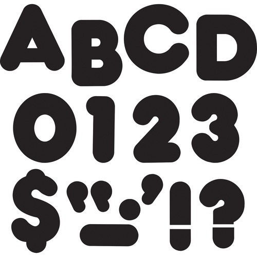 Casual Style 3" Ready Letters, Black