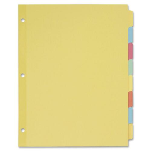 WRITE & ERASE PLAIN-TAB PAPER DIVIDERS, 8-TAB, LETTER, MULTICOLOR, 24 SETS