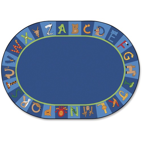 A-Z Animals Rug, Oval, 8'3"x11'8"
