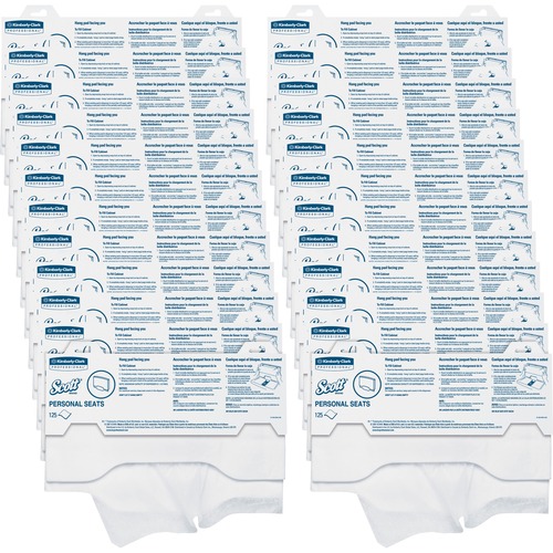 Personal Seats Sanitary Toilet Seat Covers, 15" X 18", 125/pack, 3000/carton