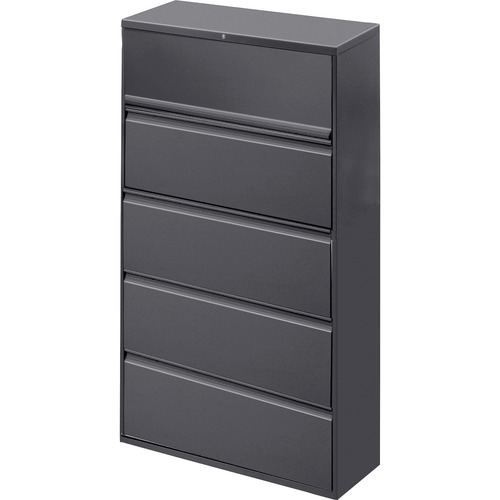 Lateral File,5-Drawer,42"x18-5/8"x67-11/16",Charcoal