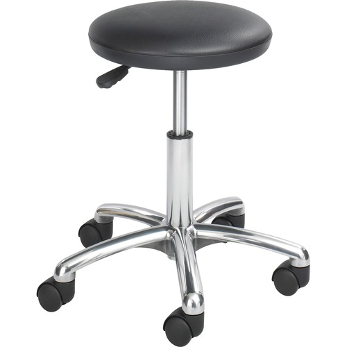 Height Adjustable Lab Stool, 13-1/2 Dia. X 21h, Black