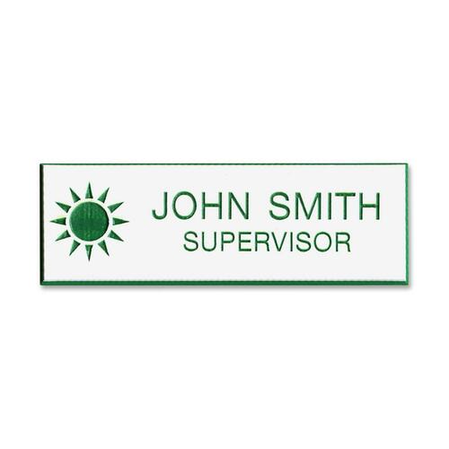 Standard Logo Name Badge, 3 Lines Of Copy, 1"x3"