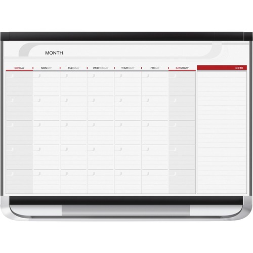 PRESTIGE 2 MAGNETIC TOTAL ERASE MONTHLY CALENDAR, 36 X 24, GRAPHITE COLOR FRAME