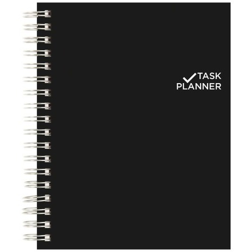 Task Planner, Undated, 270 Pages, 9-1/4"x7-1/4", Black