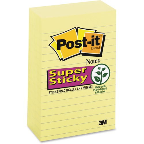 Canary Yellow Note Pads, Lined, 4 X 6, 90-Sheet, 5/pack