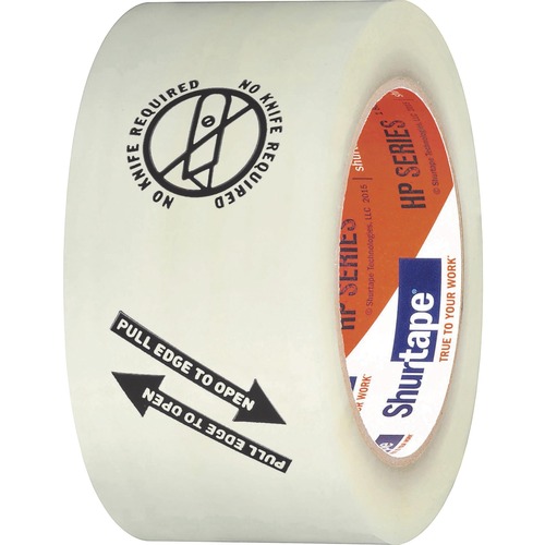 FOLDED EDGE TAPE, 3" CORE, 2.08" X 110 YDS, CLEAR