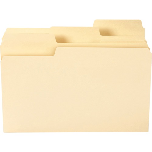 Supertab Guide Height Reinforced Folders, Top Tab, Legal, Manila, 100/box
