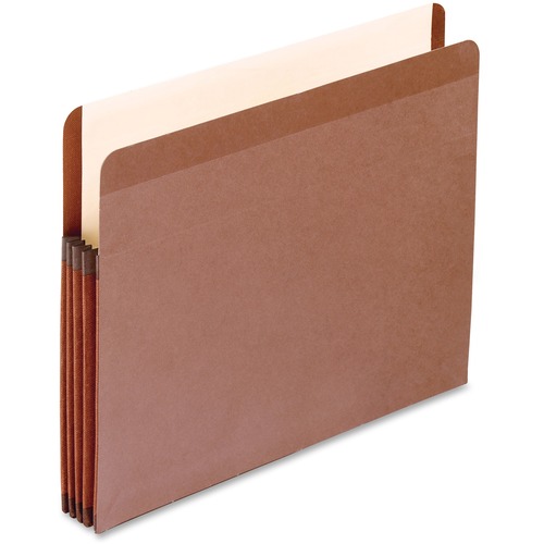Premium Reinforced Expanding File Pockets, Straight Cut, 1 Pocket, Letter, Brown