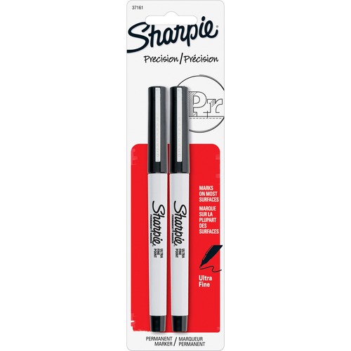 Permanent Marker, Ultra Fine Point, 2/CD, Black
