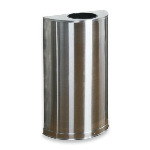 Half Round Receptacles,7"D,12 Gallon,18"x9"x32",STST
