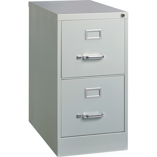 2-Drawer Vertical File, w/ Lock, 15"x25"x28-3/8", Light Gray