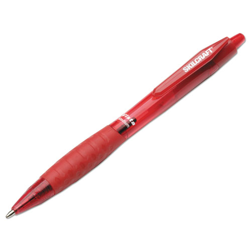 7520014845271, VISTA BALLPOINT RETRACTABLE PEN, RED INK, MEDIUM, DOZEN
