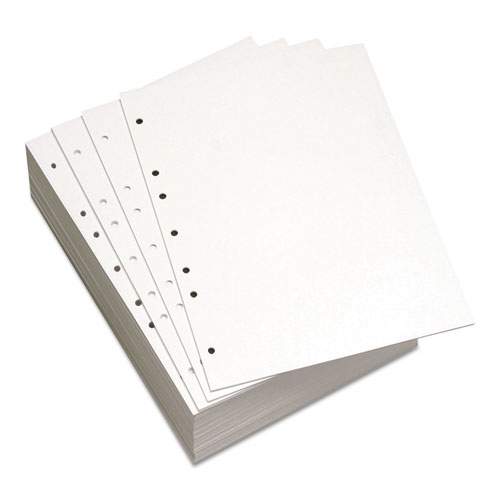 CUSTOM CUT-SHEET COPY PAPER, 92 BRIGHT, 7-HOLE, 20LB, 8.5 X 11, WHITE, 500/REAM