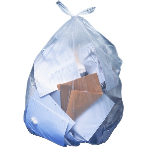 Can Liners, 1.30mil, 55Gal, 40"x53", 5RL/CT, Clear