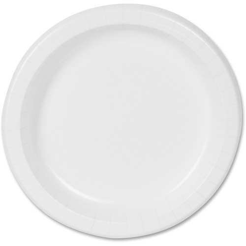 Basic Paper Dinnerware, Plates, White, 8.5" Diameter, 125/pack