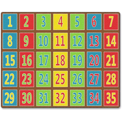 Numbered Row Rug, 123's, 10'9x13'2, Multi