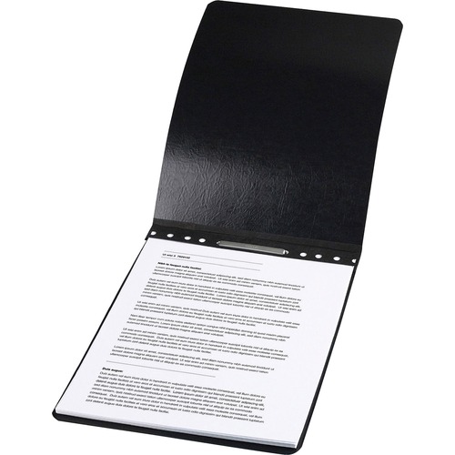 Presstex Report Cover, Top Bound, Prong Clip, Letter, 2" Cap, Black