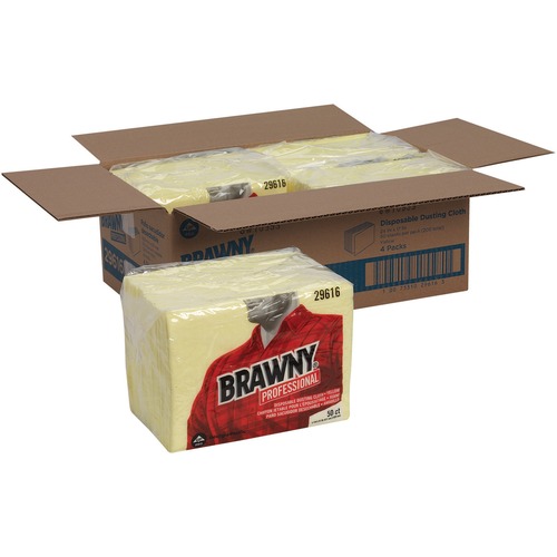 Dusting Cloths, Rayon Material, 17"x24", 4PK/CT, Yellow