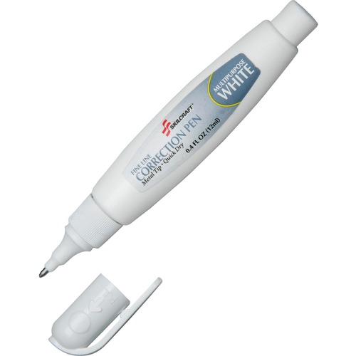 7510013861609, CORRECTION FLUID PEN, 0.4 OZ, WHITE