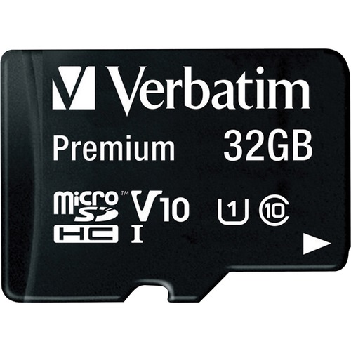32GB PREMIUM MICROSDHC MEMORY CARD WITH ADAPTER, UHS-I V10 U1 CLASS 10