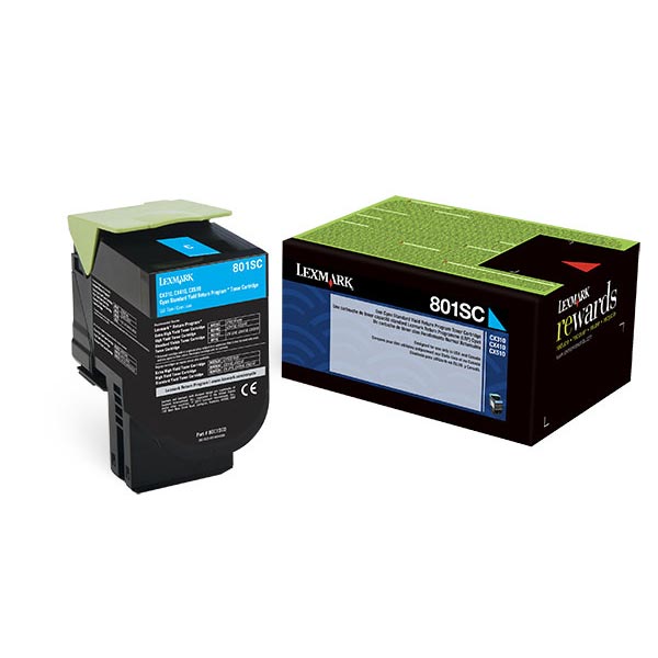 Toner Cartridge, 801SC, 2000 Page Yield, Cyan