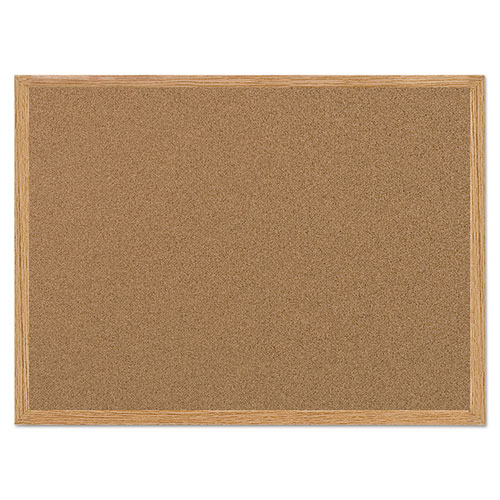 Value Cork Bulletin Board With Oak Frame, 24 X 36, Natural