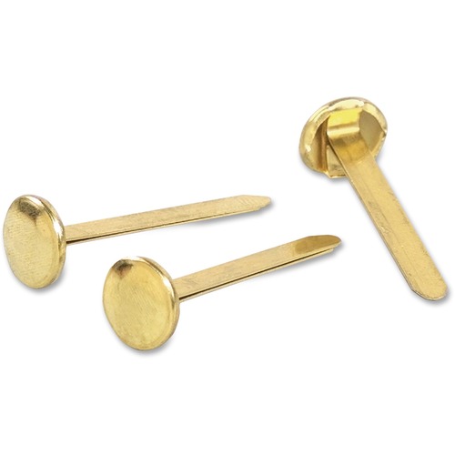 Brass Prong Paper File Fasteners, 1 1/2" Length, 100/box