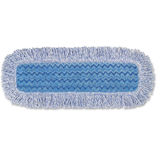 Rubbermaid Commercial Products  Wet Mop Pad, High Absorbency, 18", Microfiber, 6/CT,Blue