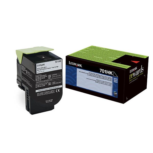 Toner Cartridge, 701HK, 4000 Page Yield, Black