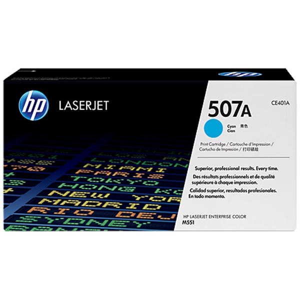 Hewlett-Packard  Toner Cartridge, HP507A, Cyan