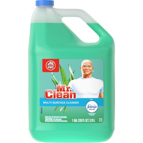 MULTIPURPOSE CLEANING SOLUTION WITH FEBREZE, 128 OZ BOTTLE, MEADOWS AND RAIN SCENT