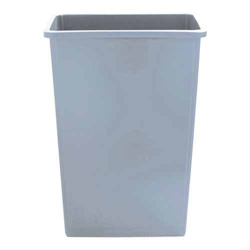 SLIM WASTE CONTAINER, 23 GAL, GRAY, PLASTIC