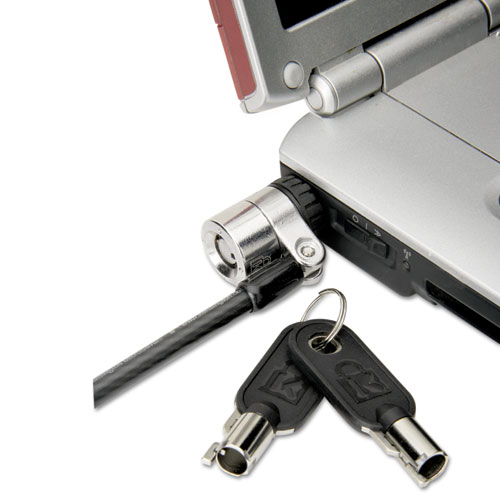 5340013842016, KENSINGTON LAPTOP SECURITY LOCK AND CABLE, 6FT, TWO KEYS, SILVER