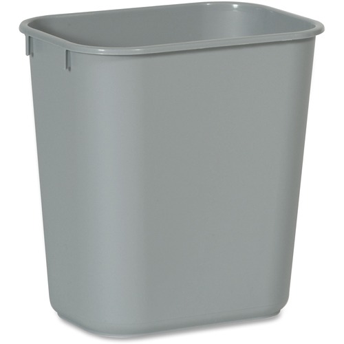 Waste Bin,Plastic,13 Qt,11-3/8"x8-1/4"xx12-1/8",GY