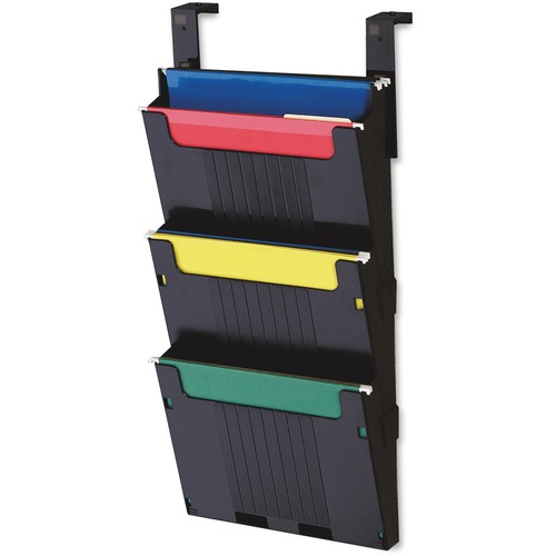 Hanging File System, 3 Slots, 12-5/8"x3-7/8"x25", 3/ST, BK
