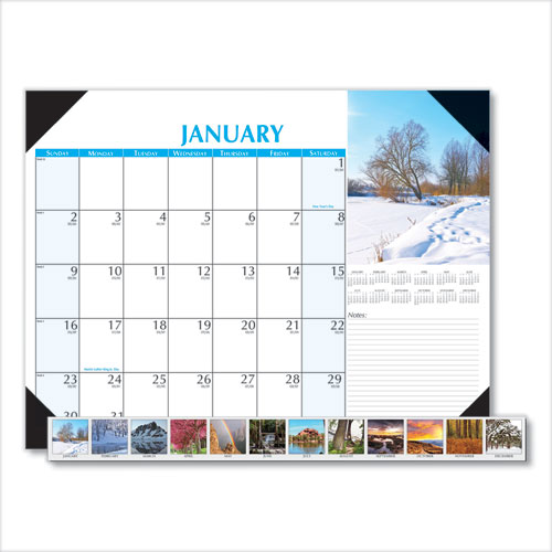 EARTHSCAPES SCENIC DESK PAD CALENDAR, 22 X 17, 2019
