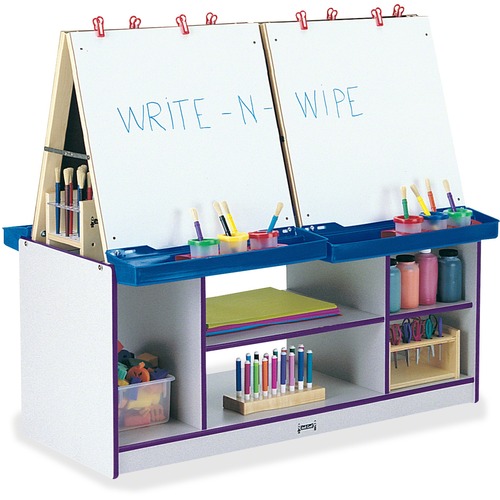Jonti-Craft, Inc.  Art Center, 4 Station, 45"x49-1/2"x20", Purple