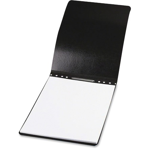 Pressboard Report Cover, Prong Clip, Letter, 2" Capacity, Black