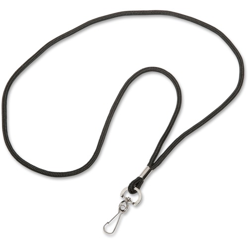 8455016452730 SKILCRAFT POLYESTER CORD LANYARD, 36", BLACK, DOZEN