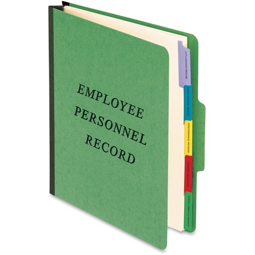 Personnel Folders, 1/3 Cut Top Tab, Letter, Green