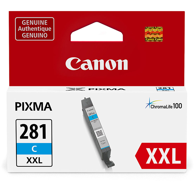 1980C001 (CLI-281XXL) CHROMALIFE100 INK, CYAN