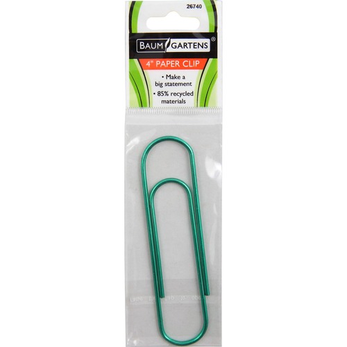 Baumgartens  Metallic Paper Clip, 4", Assorted