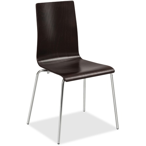 Bosk Stack Chair, Espresso, 2/carton