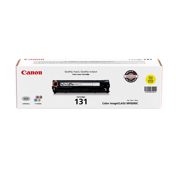 Canon (CRG-131Y) Color imageCLASS LBP7110Cw MF624Cw MF628Cw MF8280Cw Yellow Toner Cartridge (1500 Yield)