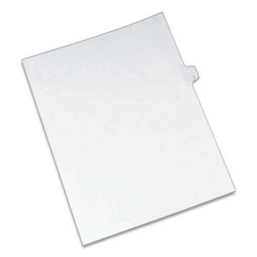 Allstate-Style Legal Exhibit Side Tab Divider, Title: J, Letter, White, 25/pack